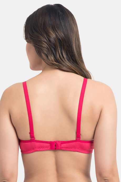 Komli Padded Non-Wired Full Coverage T-Shirt Bra - Dark Pink — image 2